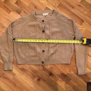 Women's Tan Cable Knit Sweater